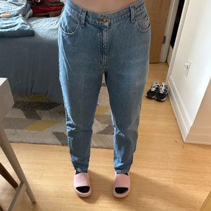Vintage Liz Claiborne High-waist Relaxed Tapered Jeans - size 10/12 - blue